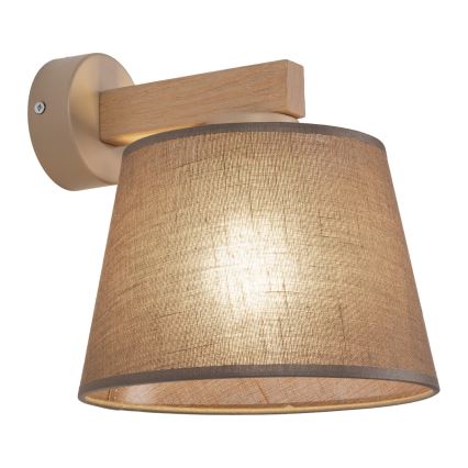 BRILAGI - LED Wandleuchte LATTE SABIA 1xE27/15W/230V Kiefer/Braun