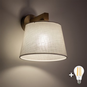 BRILAGI - LED-Wandleuchte LATTE SABIA 1xE27/15W/230V Kiefer/weiß