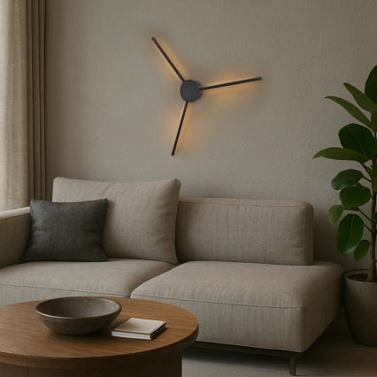 Brilagi - LED-Wandleuchte LUGO TRE LED/14W/230V schwarz