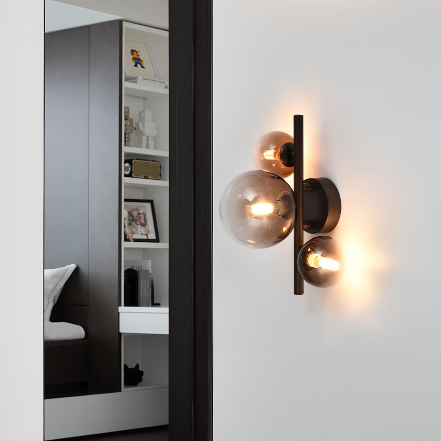 Brilagi - LED-Wandleuchte MILLA 3xG9/3W/230V braun/rauchbraun