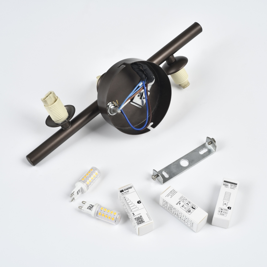 Brilagi - LED-Wandleuchte MILLA 3xG9/3W/230V braun/rauchbraun