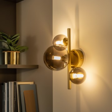 Brilagi - LED-Wandleuchte MILLA 3xG9/3W/230V golden/rauchig