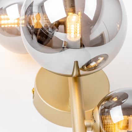 Brilagi - LED-Wandleuchte MILLA 3xG9/3W/230V golden/rauchig