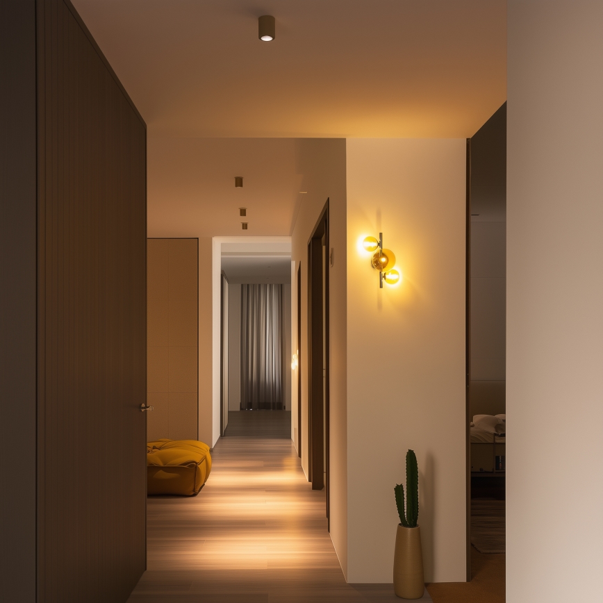 Brilagi - LED-Wandleuchte MILLA 3xG9/3W/230V schwarz-chrom/gold