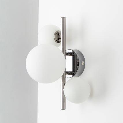 Brilagi - LED-Wandleuchte MILLA 3xG9/3W/230V schwarz-chrom/weiß