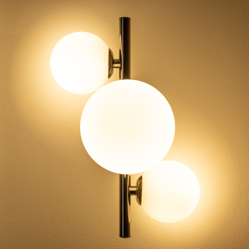 Brilagi - LED-Wandleuchte MILLA 3xG9/3W/230V schwarz-chrom/weiß