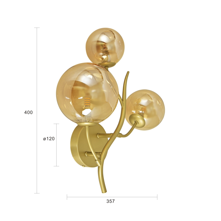 Brilagi - LED-Wandleuchte MISTEL 3xG9/3W/230V golden