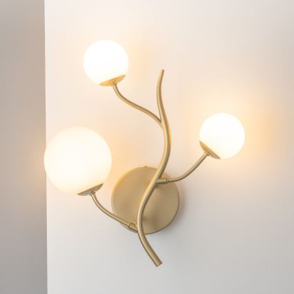 Brilagi - LED-Wandleuchte MISTEL 3xG9/3W/230V golden/weiß