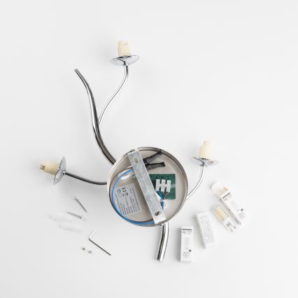 Brilagi - LED-Wandleuchte MISTEL 3xG9/3W/230V Schwarz-Chrom/Rauchglas