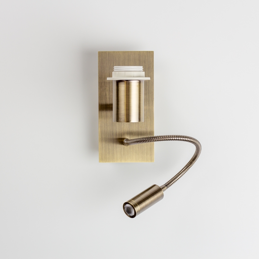 Brilagi - Flexible LED-Wandleuchte NUBILA 1xE27/25W/230V + LED/3W Messing/grün