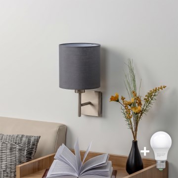 BRILAGI - LED-Wandleuchte NUBILA 1xE27/60W/230V mattchrom/anthrazit