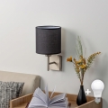 BRILAGI - LED Wandleuchte NUBILA 1xE27/60W/230V mattchrom/schwarz