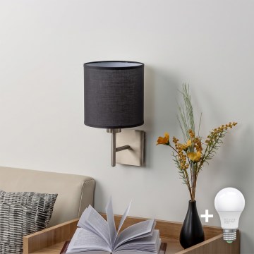 BRILAGI - LED Wandleuchte NUBILA 1xE27/60W/230V mattchrom/schwarz
