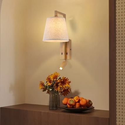 Brilagi - LED-Wandleuchte RAYA 1xE14/40W/230V + LED/3W Flachs/beige