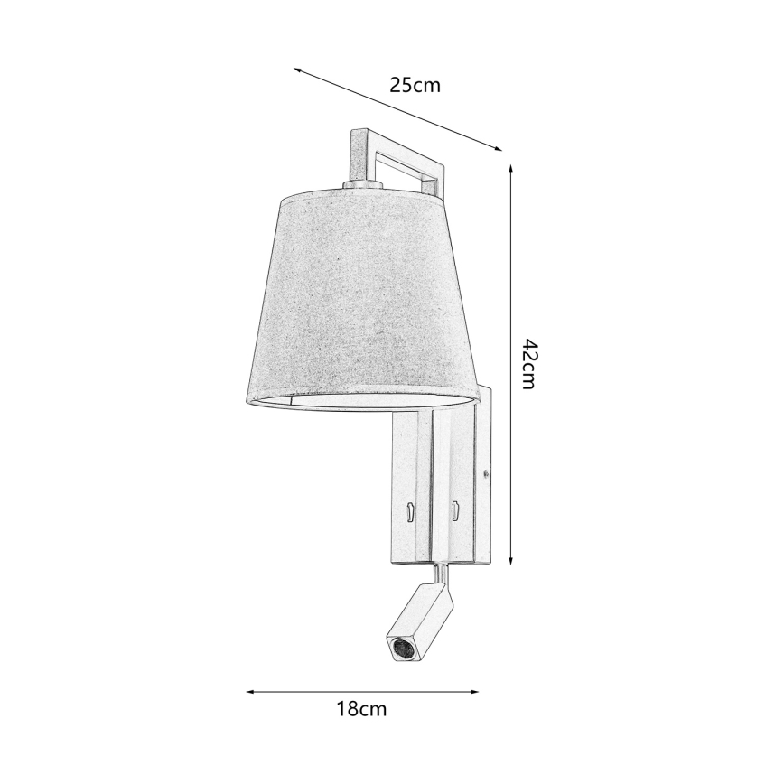 Brilagi - LED-Wandleuchte RAYA 1xE14/40W/230V + LED/3W schwarz