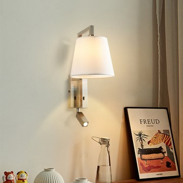 Brilagi - LED-Wandleuchte RAYA 1xE14/40W/230V + LED/3W weiß/matt Chrom