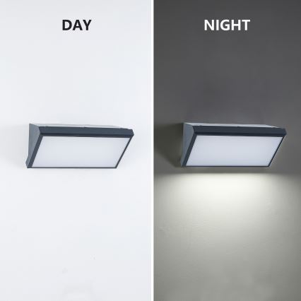 Brilagi - LED dimmbare Außenwandleuchte TRIANGLE 1xE27/6W/230V 2700-6500K IP65 Anthrazit