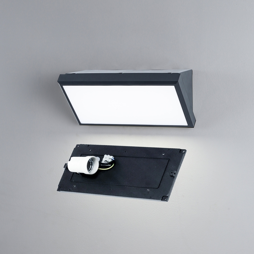 Brilagi - LED dimmbare Außenwandleuchte TRIANGLE 1xE27/6W/230V 2700-6500K IP65 Anthrazit