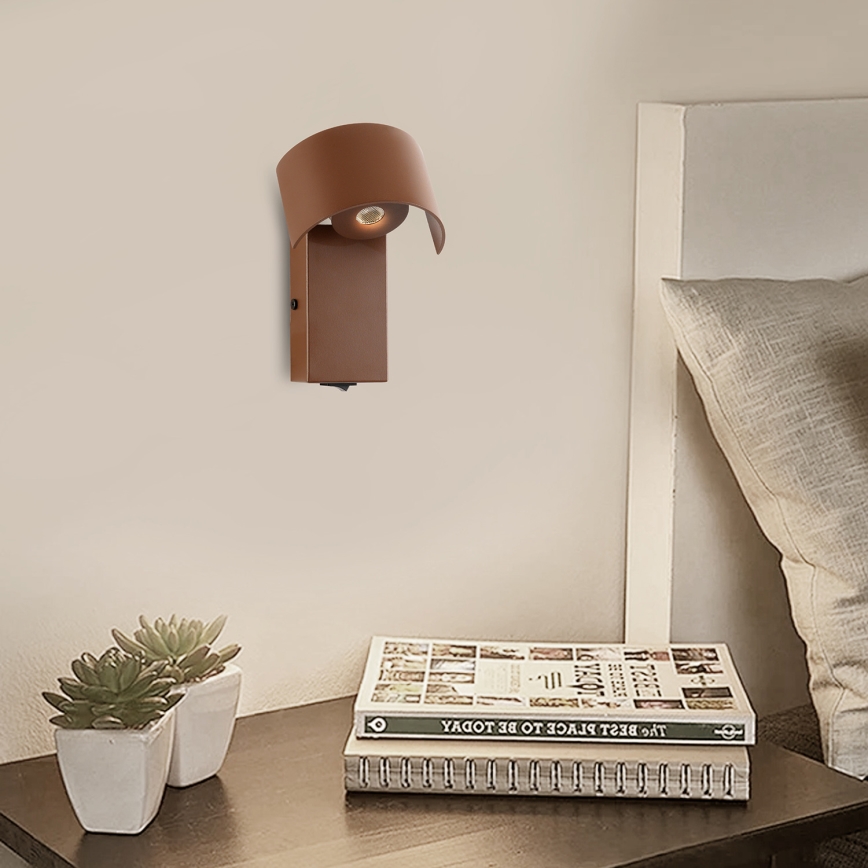 Brilagi - LED-Wandleuchte VASTO LED/3W/230V braun