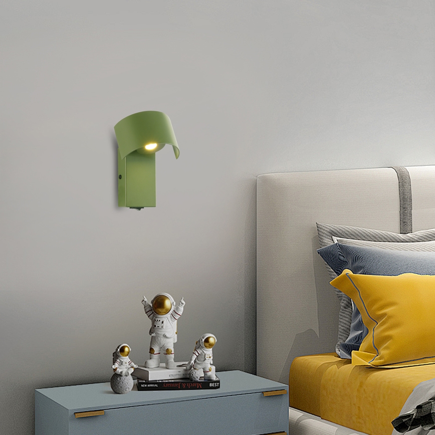 Brilagi - LED-Wandleuchte VASTO LED/3W/230V grün