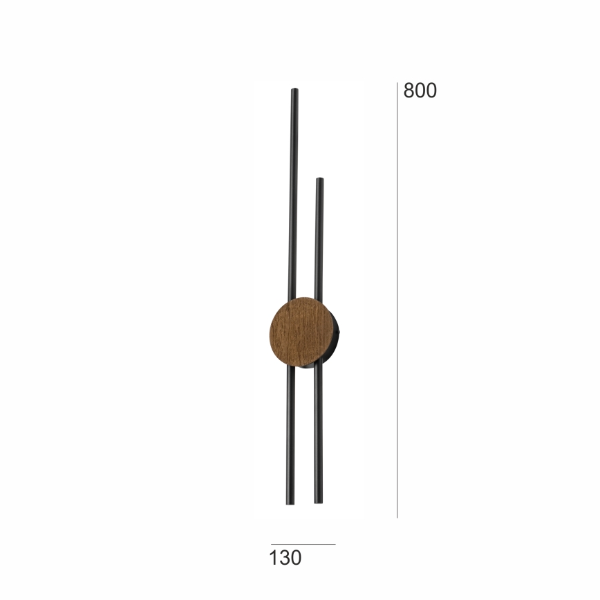 Brilagi - LED Wandleuchte WOODY COLLINE LED/15W/230V 80 cm Eiche Nussbaum