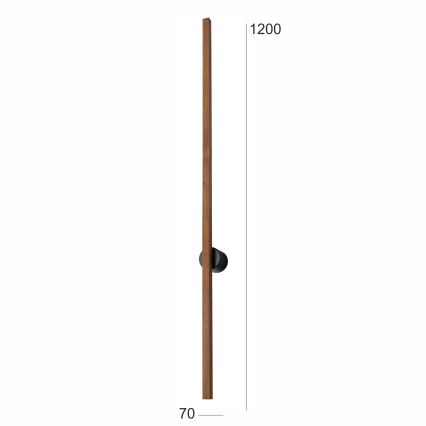 Brilagi - LED-Wandleuchte WOODY LINE LED/12W/230V 120 cm Eiche Kirsche