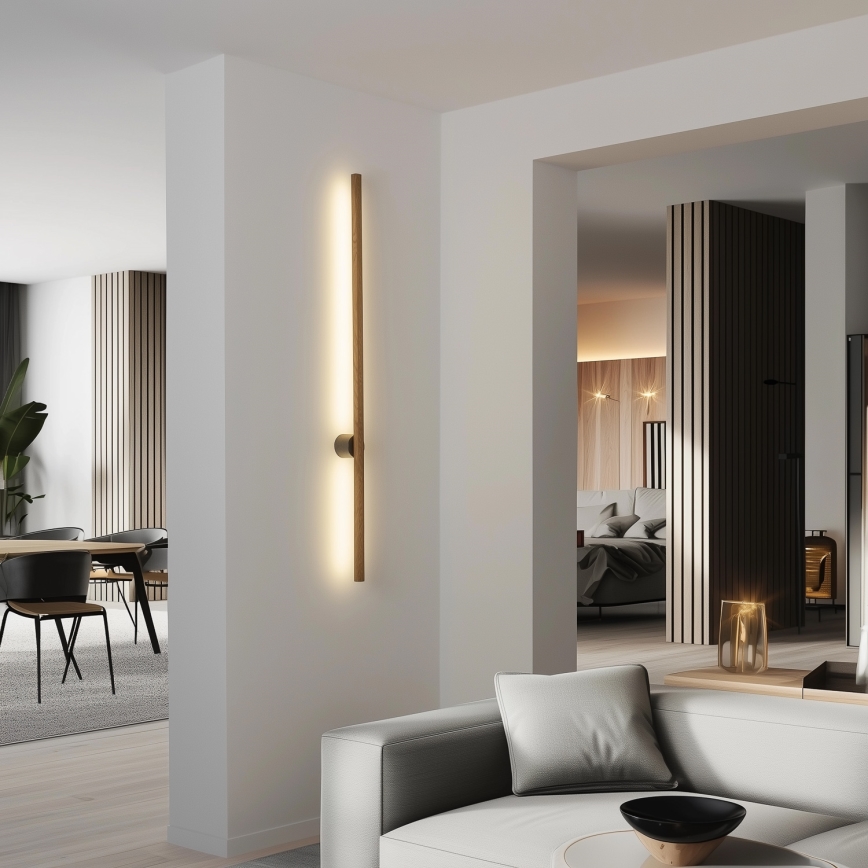 Brilagi - LED Wandleuchte WOODY LINE LED/12W/230V 120 cm Eiche Nussbaum