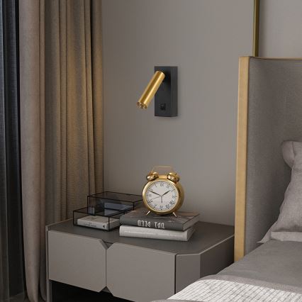Brilagi - LED-Wandstrahler MAYA LED/3W/230V 4000K schwarz/golden