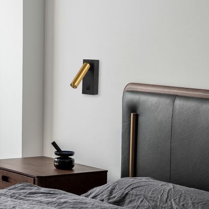 Brilagi - LED-Wandstrahler MAYA LED/3W/230V 4000K schwarz/golden
