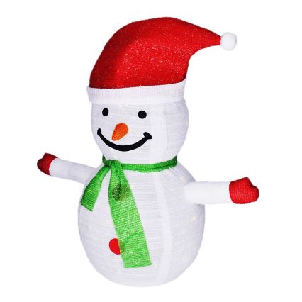 Brilagi - LED-weihnachtliche Außendekoration, 40 LEDs, 3×AA, IP44, Schneemann