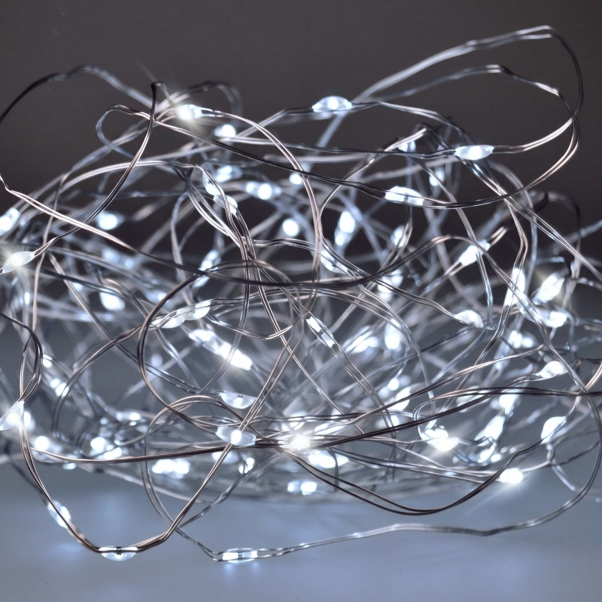 BRILAGI - LED-Weihnachts-Lichterkette 100xLED/3xAA 10m kaltweiß
