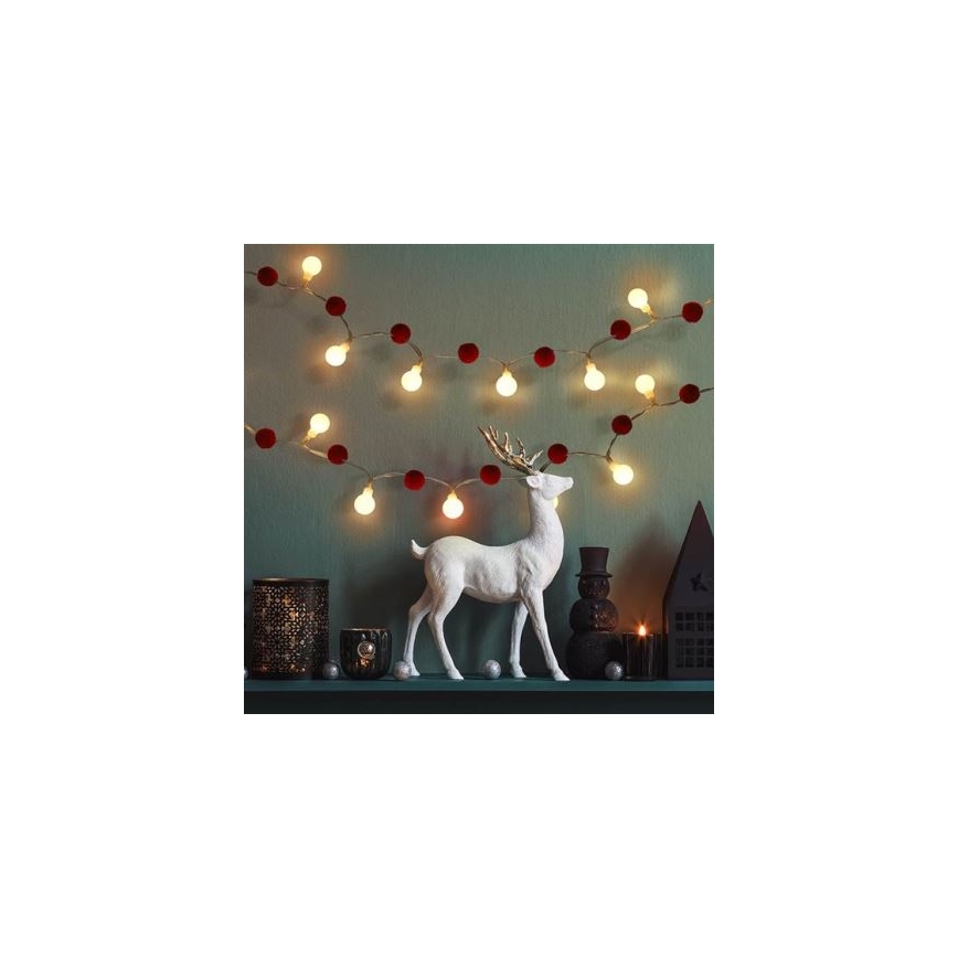 BRILAGI - LED Weihnachts-Lichterkette 20xLED/2xAA 1,8m warmweiß