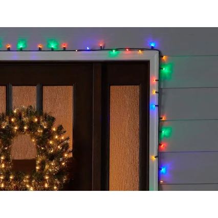 Brilagi - LED-Weihnachts-Lichterkette für den Außenbereich, 200 LEDs, 2 Funktionen, 25 m, IP44, mehrfarbig