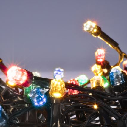 Brilagi - LED-Weihnachts-Lichterkette für den Außenbereich, 200 LEDs, 2 Funktionen, 25 m, IP44, mehrfarbig