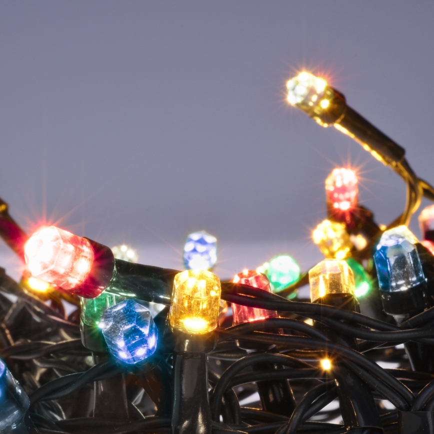 Brilagi - LED-Weihnachts-Lichterkette für den Außenbereich, 200 LEDs, 2 Funktionen, 25 m, IP44, mehrfarbig