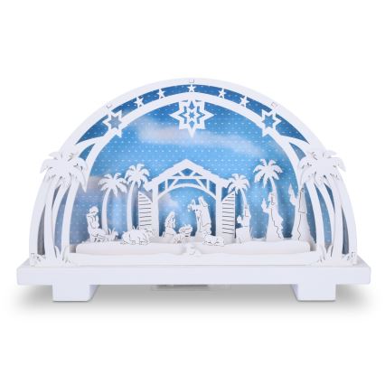 Brilagi - LED Weihnachtsdekoration LED/2xAA Krippe