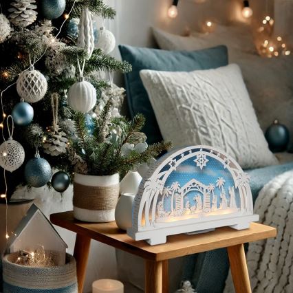 Brilagi - LED Weihnachtsdekoration LED/2xAA Krippe