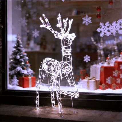 BRILAGI - LED Außen-Weihnachtsdekoration LED/3,6W/8 Funktionen 150 cm IP44 Rentier kaltweiß