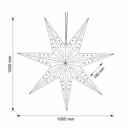 BRILAGI - LED Weihnachtsdekoration LED/2xAA 100 cm Stern