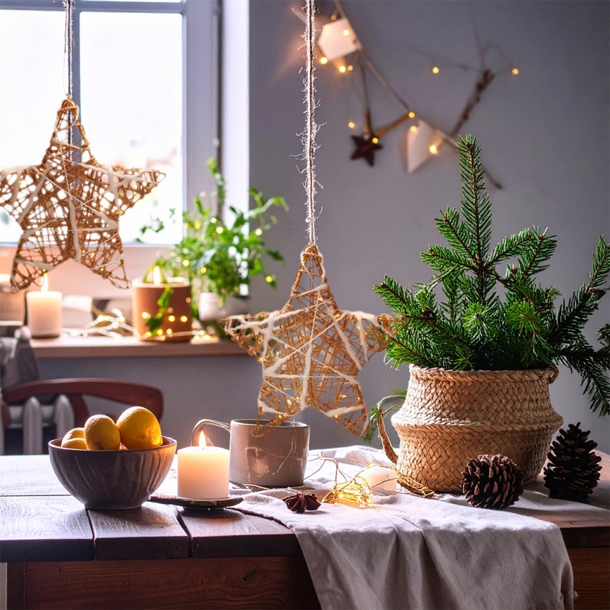 Brilagi - LED Weihnachtsdekoration LED/2xAA 30x28 cm Stern