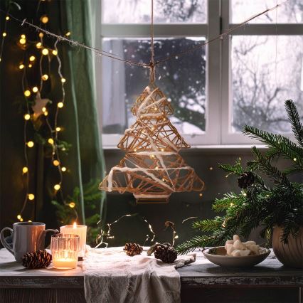 Brilagi - LED-Weihnachtsdekoration LED/2xAA 34x31 cm Weihnachtsbaum