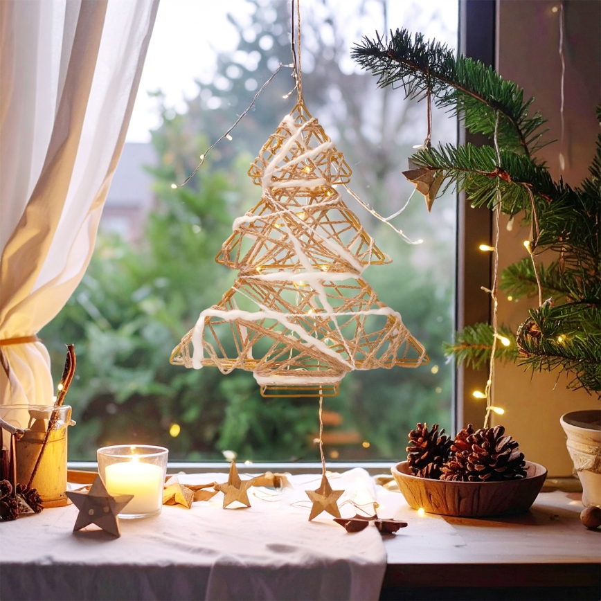 Brilagi - LED-Weihnachtsdekoration LED/2xAA 34x31 cm Weihnachtsbaum