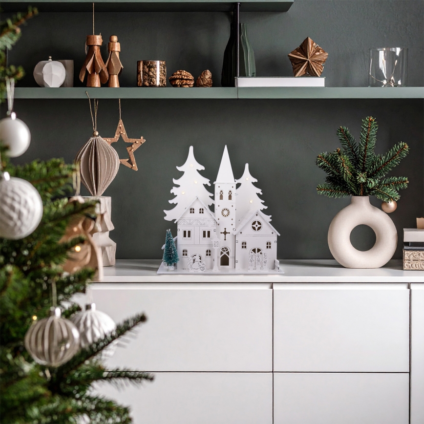 Brilagi - LED-Weihnachtsdekoration LED/2xAA Kirchenhäuschen