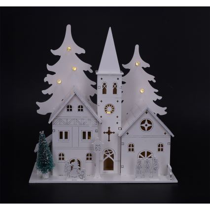 Brilagi - LED-Weihnachtsdekoration LED/2xAA Kirchenhäuschen