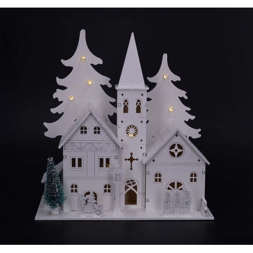 Brilagi - LED-Weihnachtsdekoration LED/2xAA Kirchenhäuschen