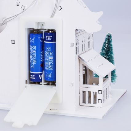 Brilagi - LED-Weihnachtsdekoration LED/2xAA Kirchenhäuschen