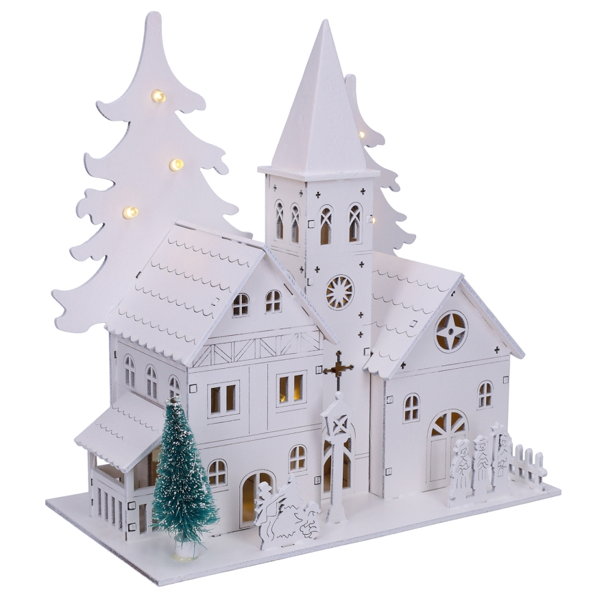 Brilagi - LED-Weihnachtsdekoration LED/2xAA Kirchenhäuschen