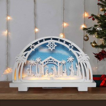 Brilagi - LED Weihnachtsdekoration LED/2xAA Krippe