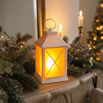 BRILAGI - LED-Weihnachtsdekoration LED/2xAA weiße Laterne