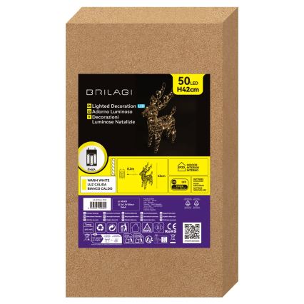 BRILAGI - LED Weihnachtsdekoration LED/3xAA 42 cm warmweiß